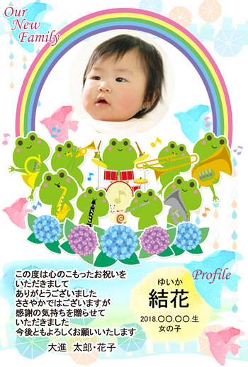 出産内祝い用 四季の彩り (雨上がりのパレード)