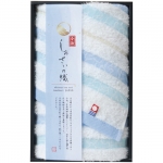日本名産地タオル　しおさいの織フェイス１Ｐ　ブルー