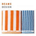 BEAMS DESIGN　ストライプバス＆フェイスタオルセット